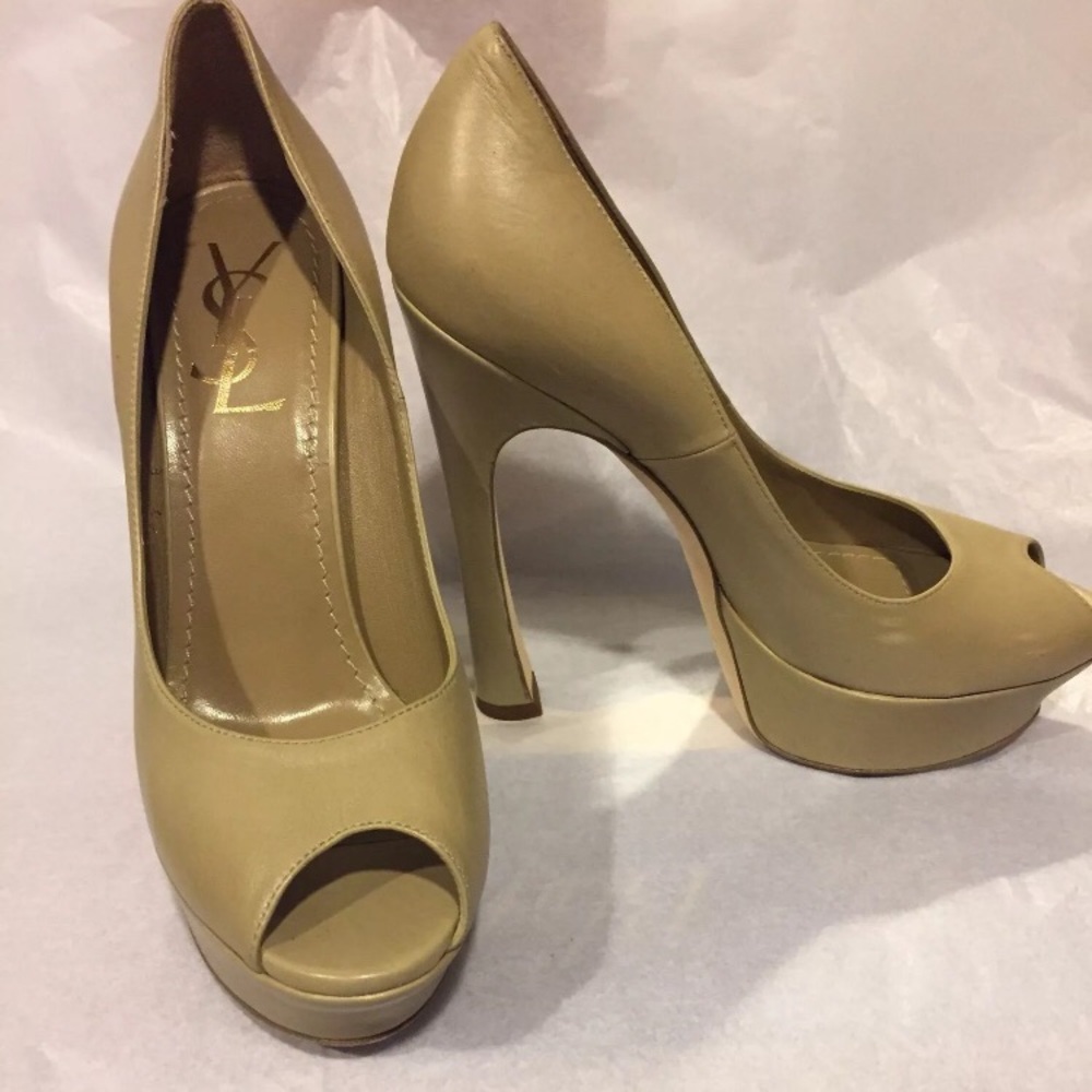 ❤️SEXY YSL Palais Yves Saint Laurent Open Toe Heel